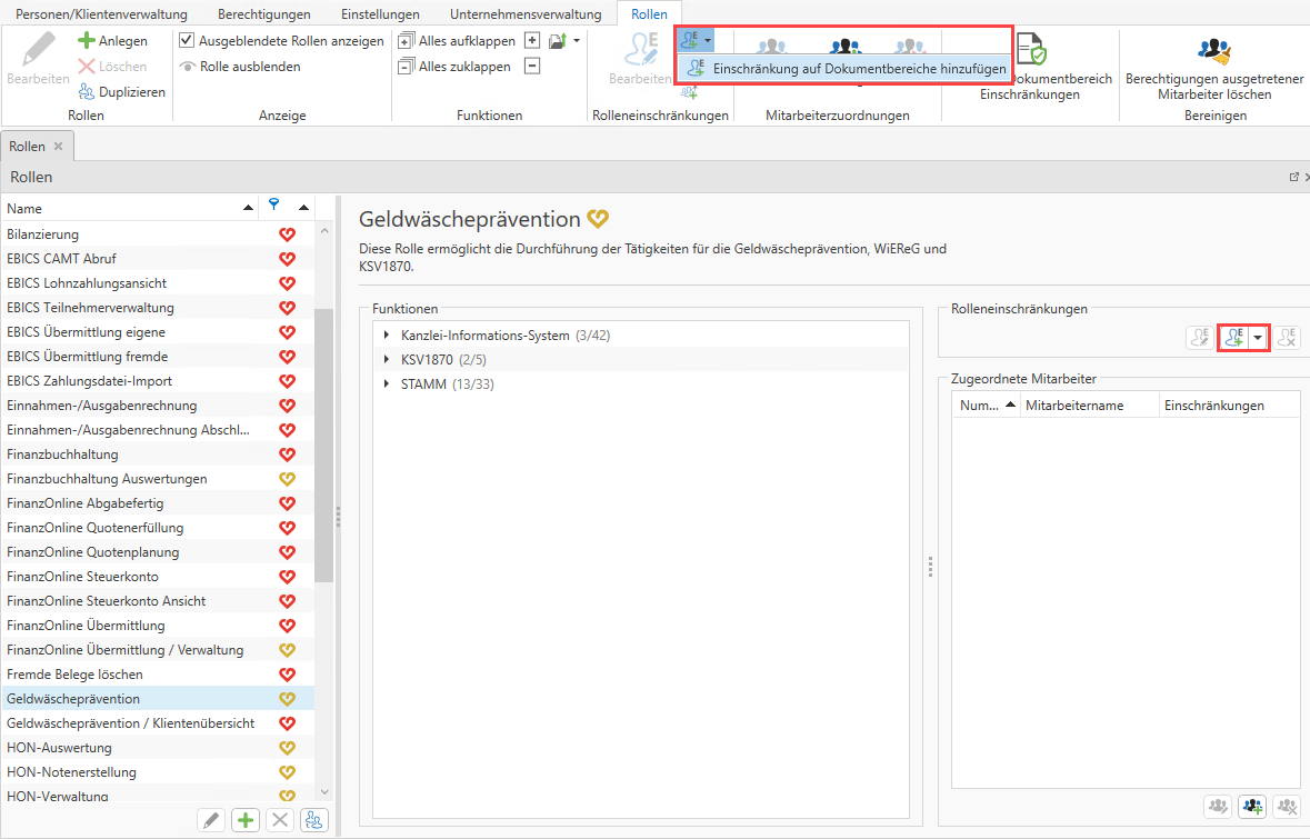 Einschränkung hinzufügen