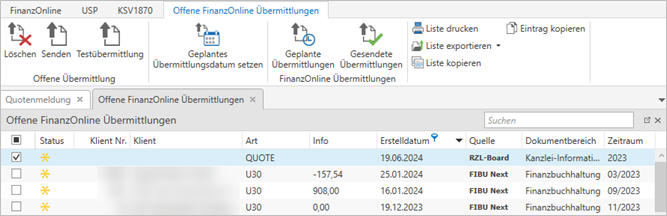 offene Übermittlung