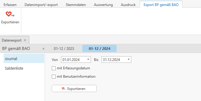 Datenexport BAO