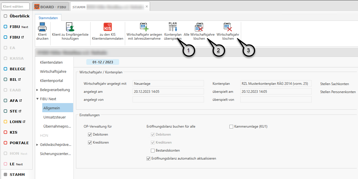 Wirtschaftsjahr löschen