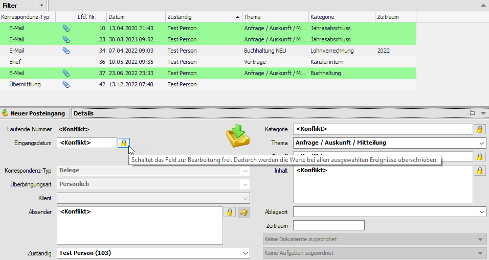 Bearbeiten von Listen - Funktionen