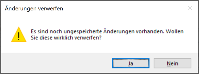 Änderungen verwerfen