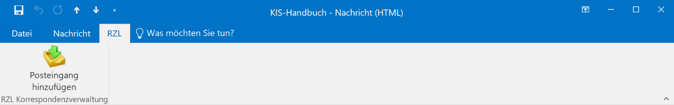 E-Mail als Postausgang speichern