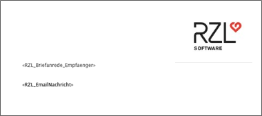 Wordvorlage für Serien E-Mail