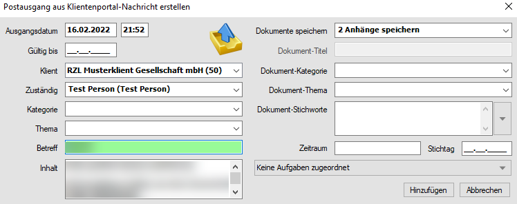 Ereignis aus Nachricht erstellen II