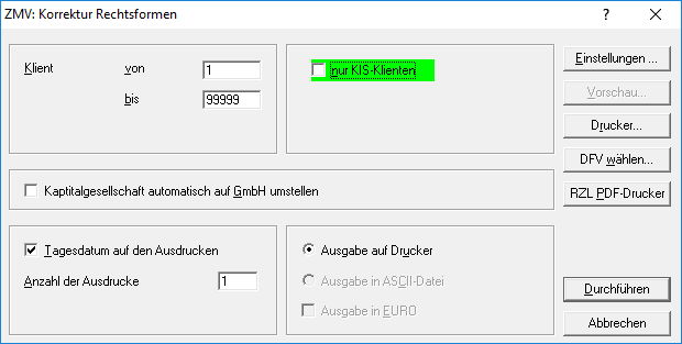 Korrektur Rechtsformen