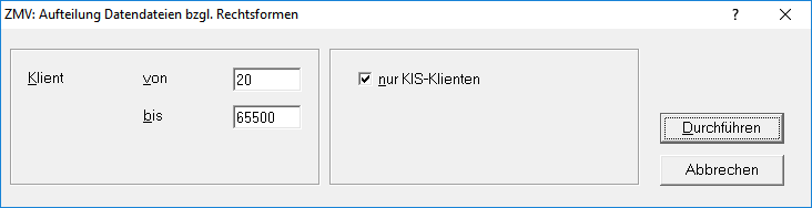Rechtsformen aufteilen