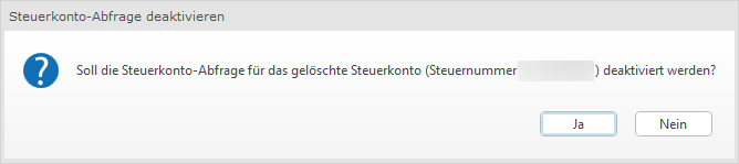 Steuerkonto löschen Kanzlei II