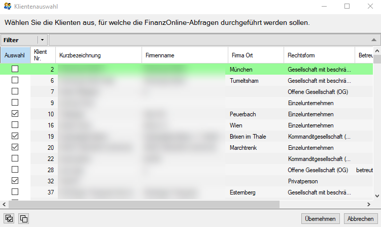Steuerkonto Abruf konfigurieren