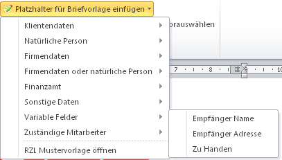 variable Felder einfügen