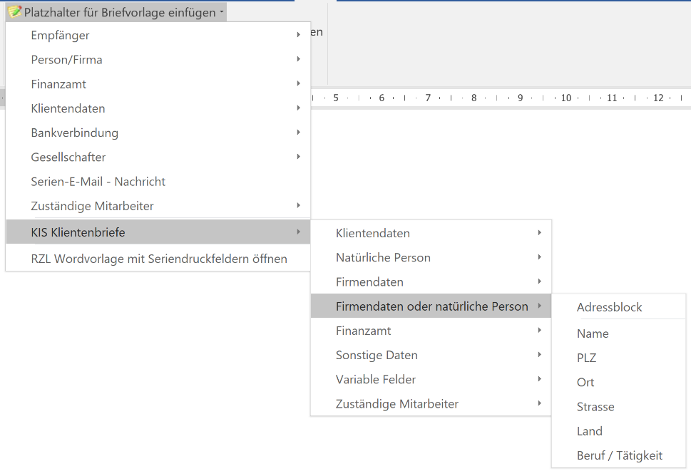 Firmendaten od. natürliche Person