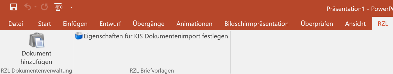 PowerPoint Eigenschaften vorauswählen