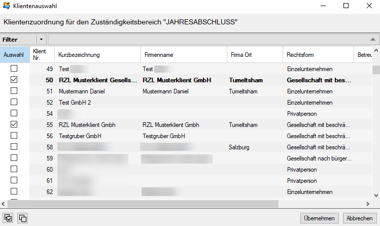 Klienten-Sichtbarkeit