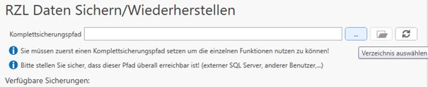 RZL Daten Sichern/Wiederherstellen