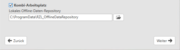 RZL-Setup - Kombi-Arbeitsplatz