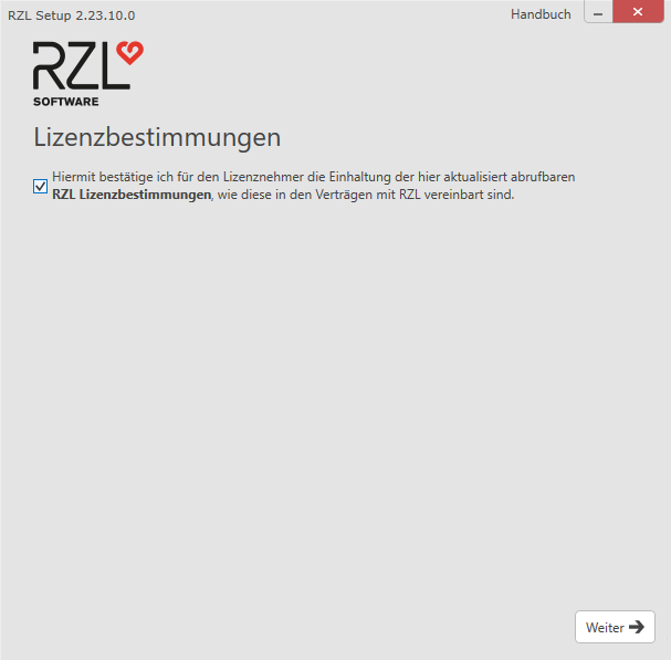 RZL-Setup Lizenzbestimmungen